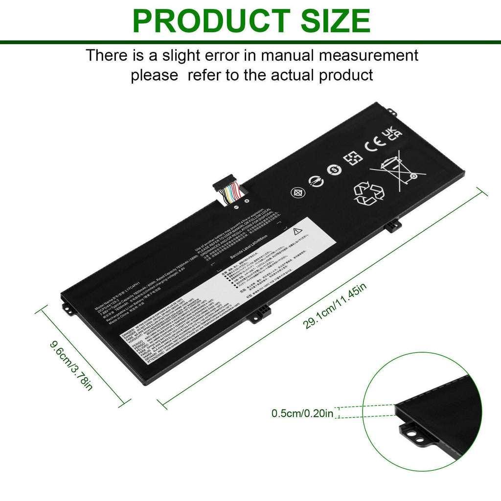 Battery For Lenovo Yoga 7 Pro-13IKB C930 C930-13IKB 81C4 L17C4PH1 L17M4PH1 60Wh