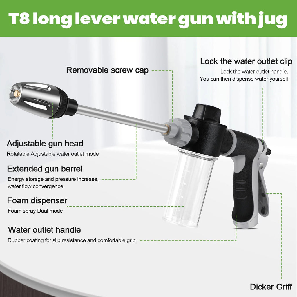 Car Snow Foam Washer Gun High Pressure Garden Wash Cleaning Soap Bottle Sprayer