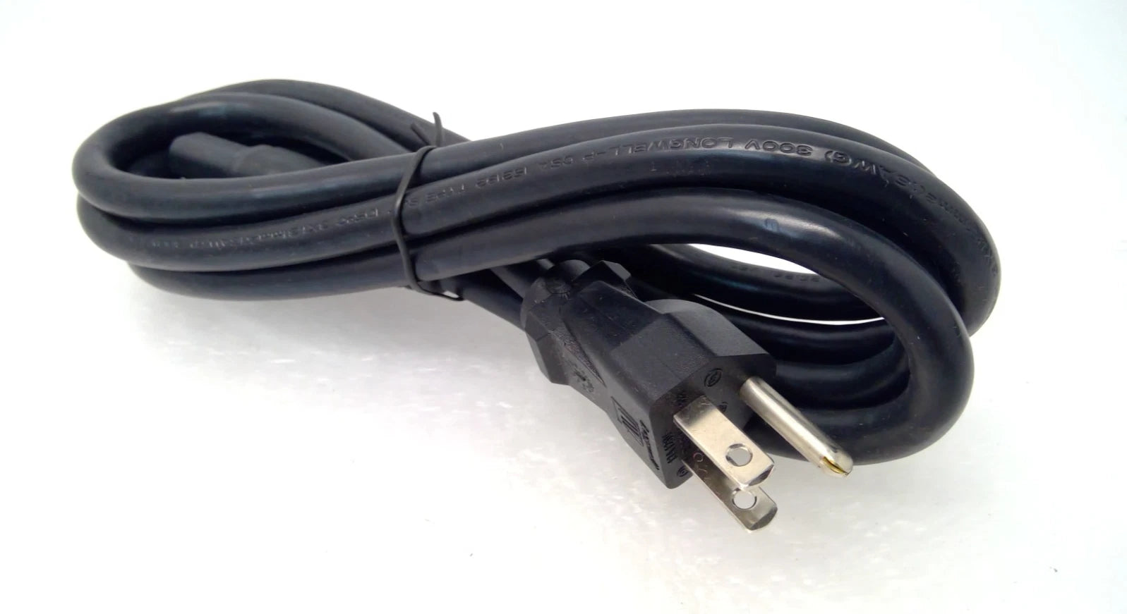 Lot of 5 Longwell 16AWG 13A Heavy Duty Power Cord NEMA 5-15P to IEC C13 LS-15