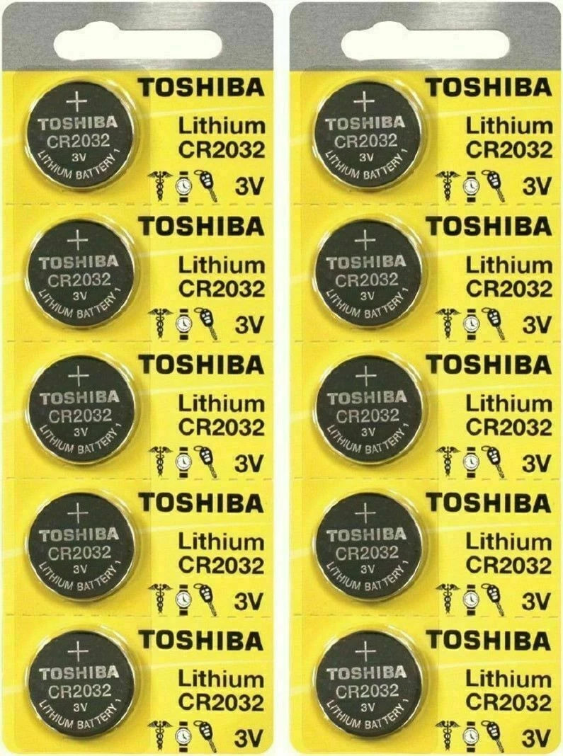 10 x New Original Toshiba CR2032 CR 2032 3V LITHIUM BATTERY DL2032-EXP-2033