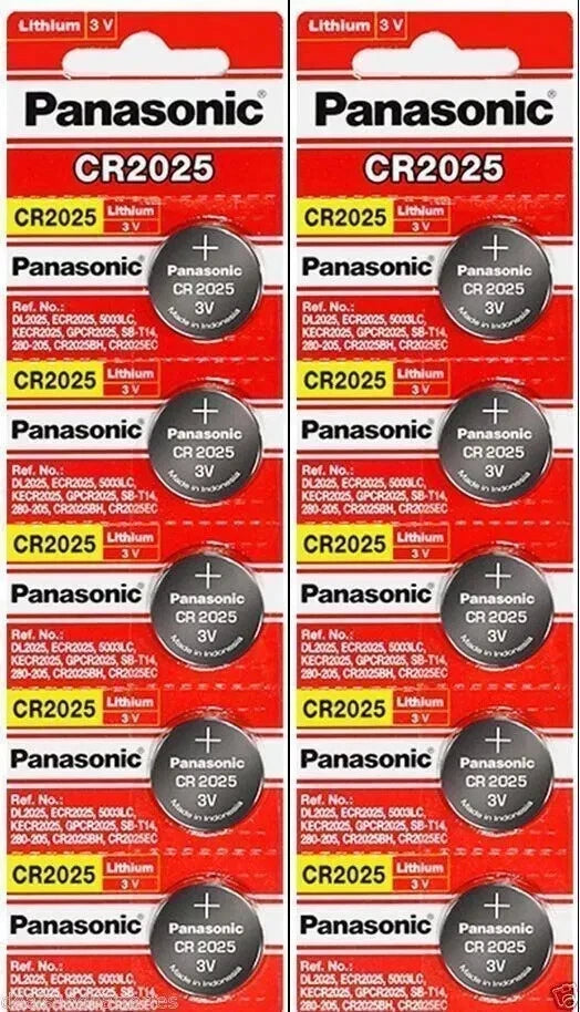 100 x Fresh PANASONIC CR 2025 CR2025 CR2025 LITHIUM COIN CELL Battery Exp 2031
