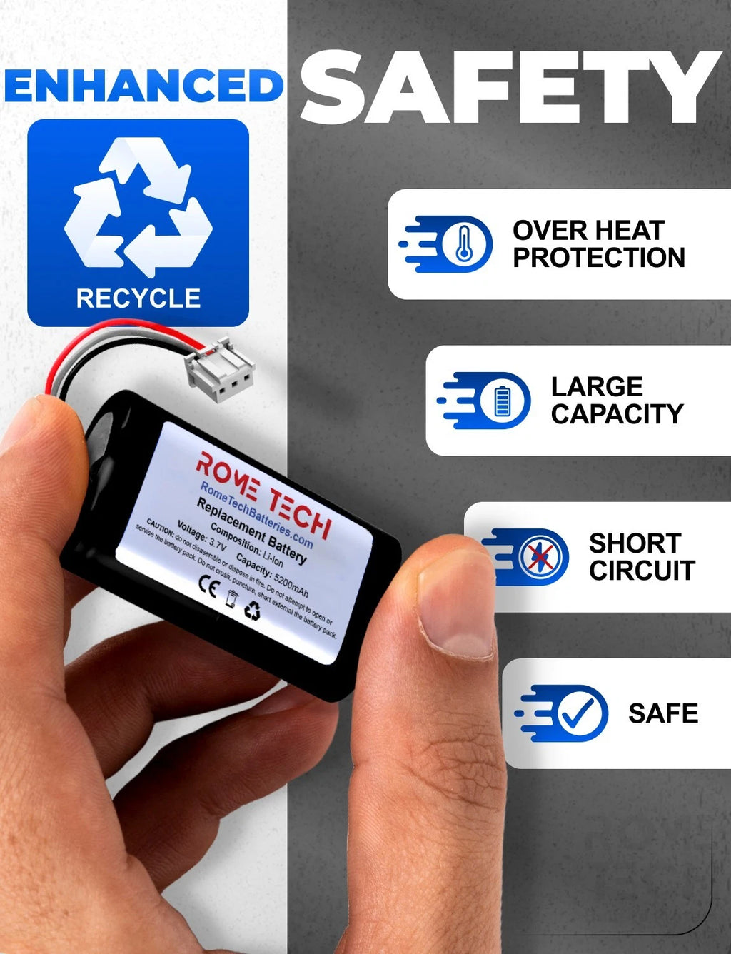 Powerful 5200mAh Replacement Battery for Sonos Roam 111-00005 ,IP-038535-101