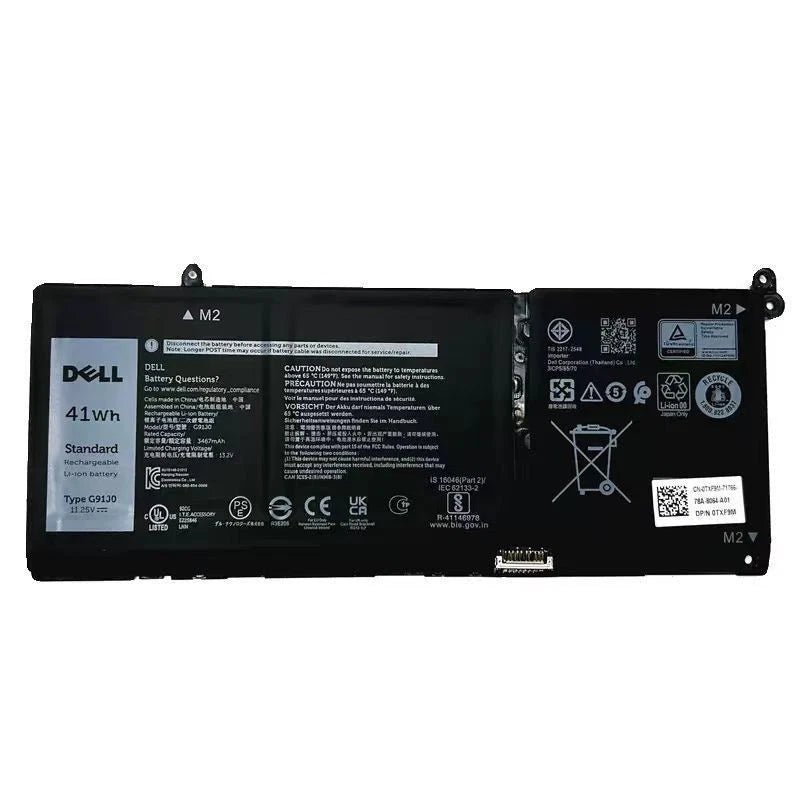 Genuine G91J0 Battery For Dell Latitude 3520 3420 3320 3330 Inspiron 3510 3511