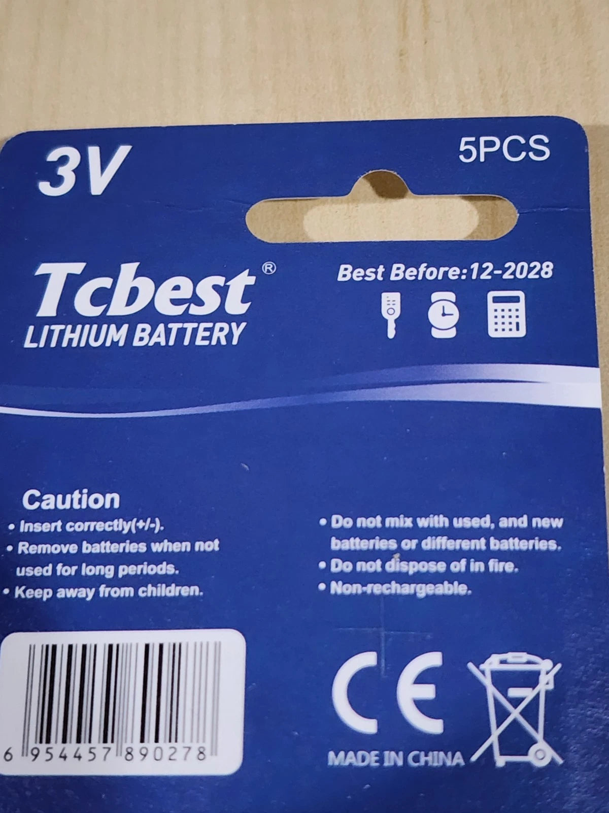 2 pc Tcbest CR2477 2477 Lithium Coin Cell 3V Battery Fresh