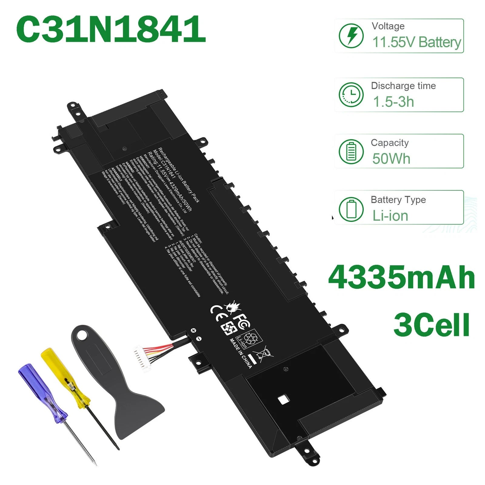 C31N1841 Battery For Asus ZenBook13 UX334 UX334F 14 UX434 UM433 UM434 Q427 Q427F