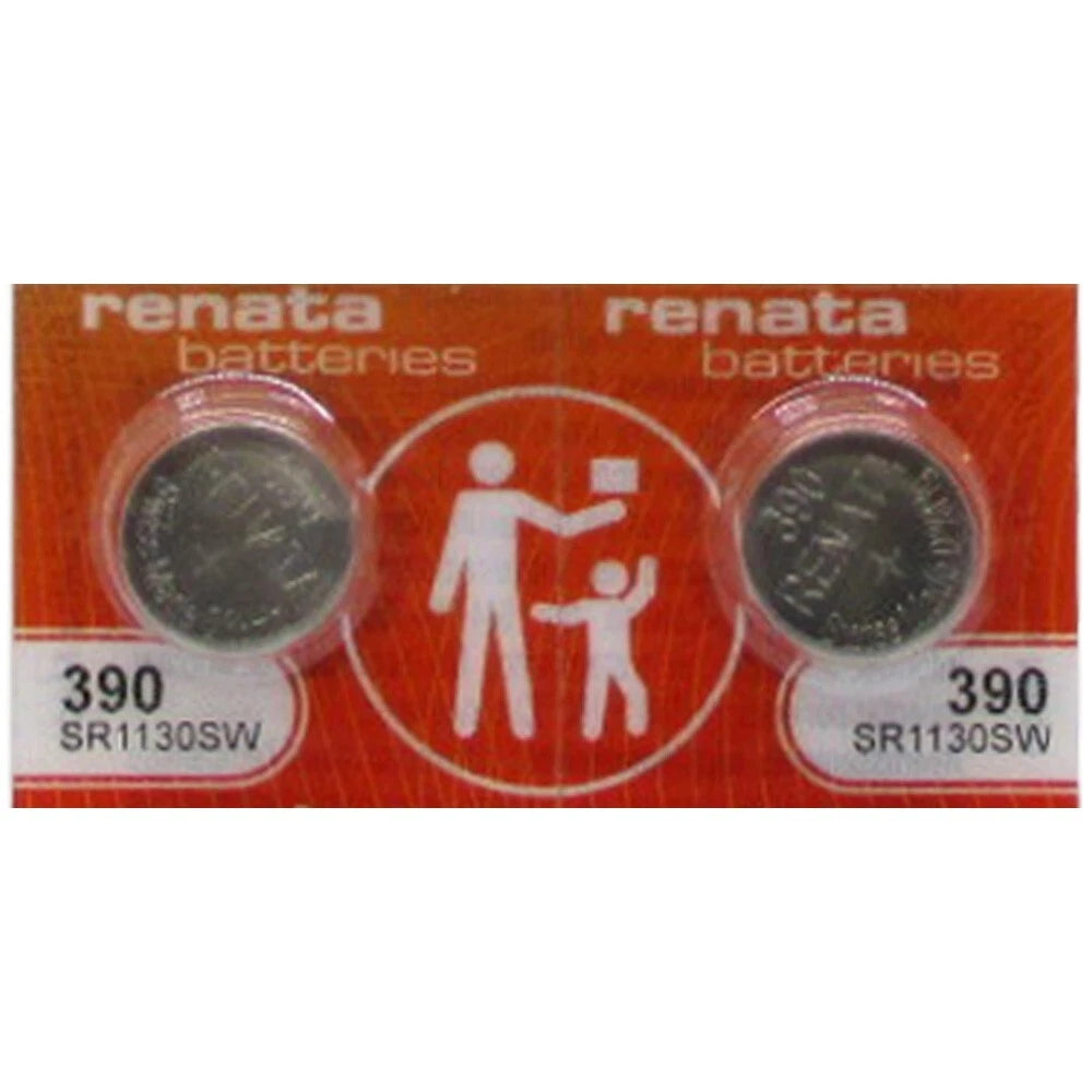 2 Pcs Renata 1.55V Button Cell Battery 390 SR1130SW