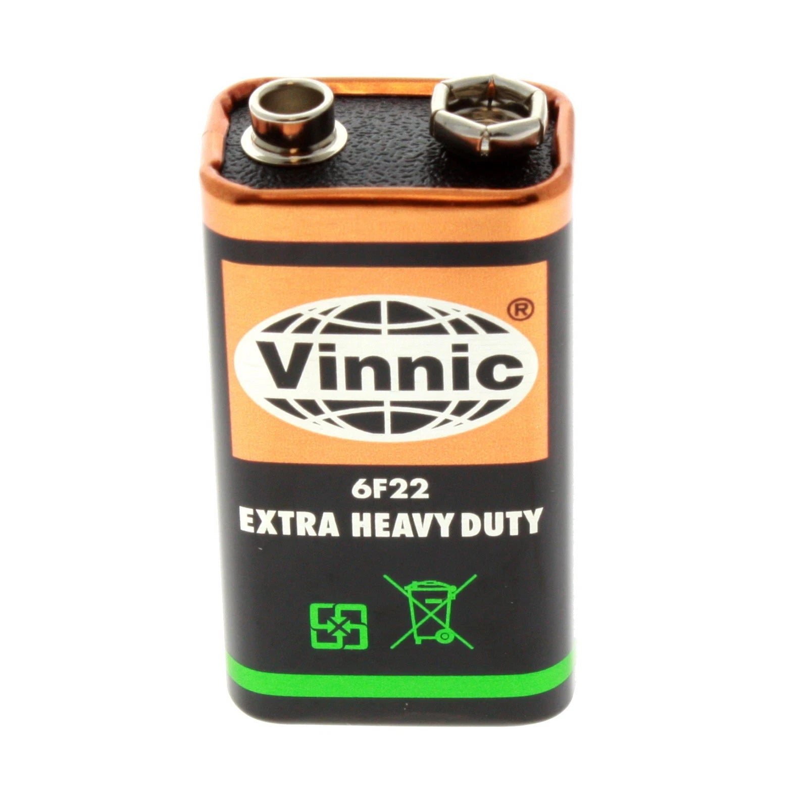 10pc Vinnic 9V Extra Heavy Duty Battery Compatible With 1604D 6F22 Eveready 1222