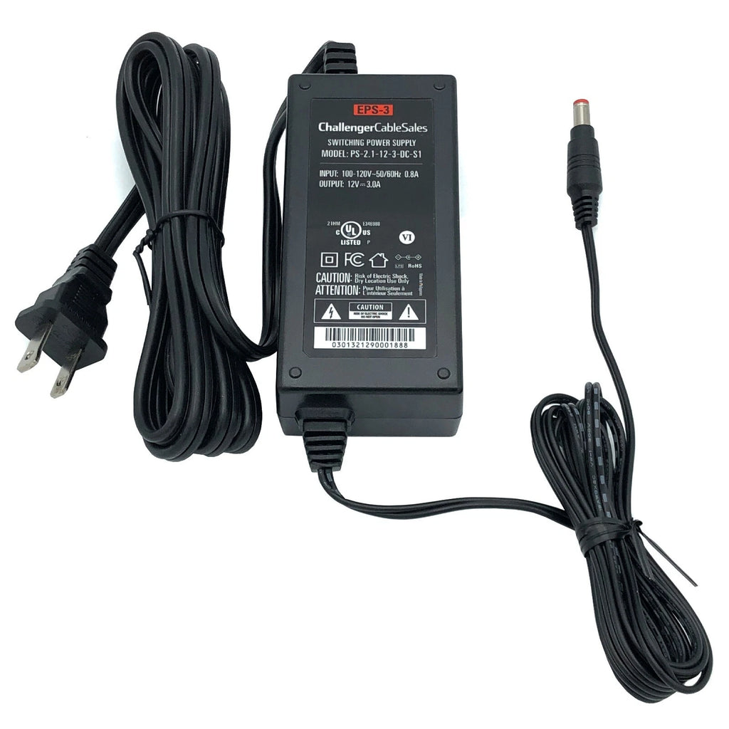NEW Challenger PS-2.1-12-3DT1 Cable Sales Switching I.T.E Power Supply 12V 3A