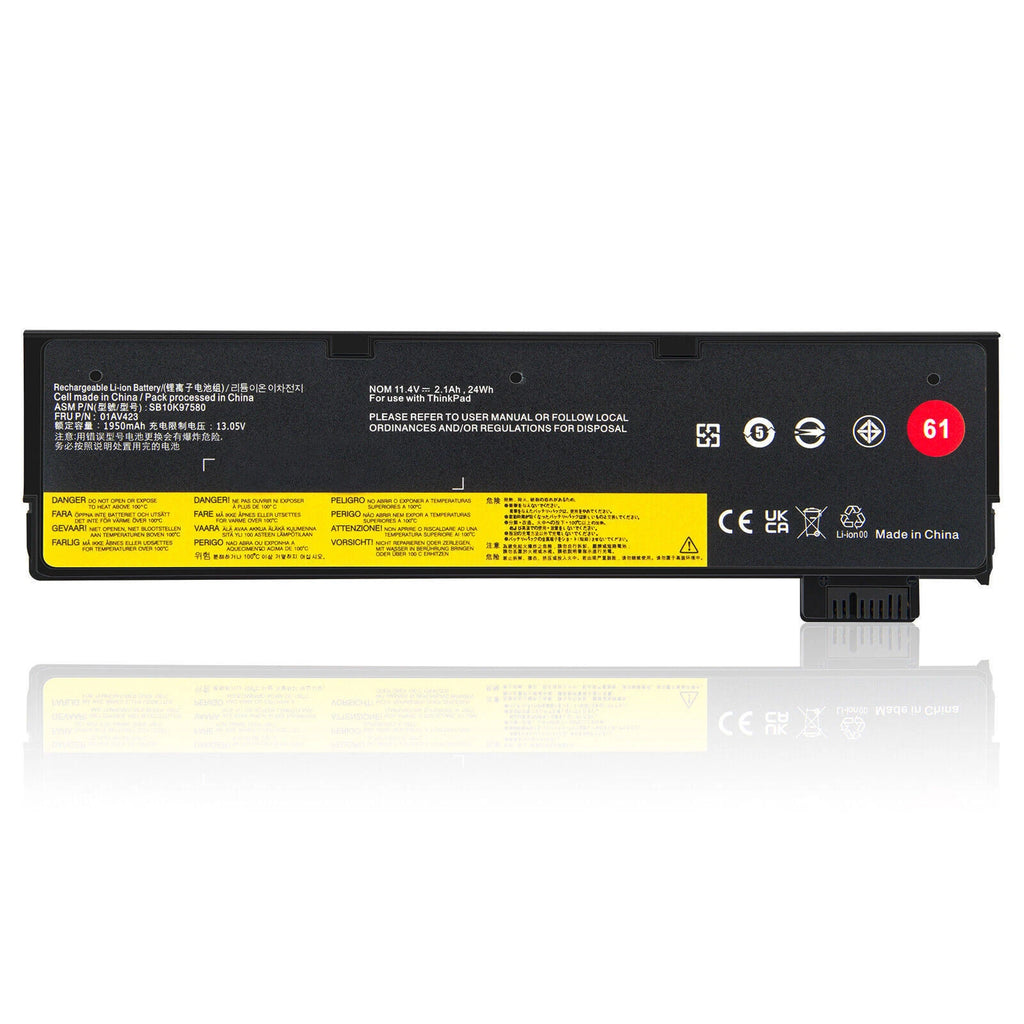 61 Battery 01AV424 For Lenovo ThinkPad T470 T480 T570 T580 P51S P52s 01AV490 24W