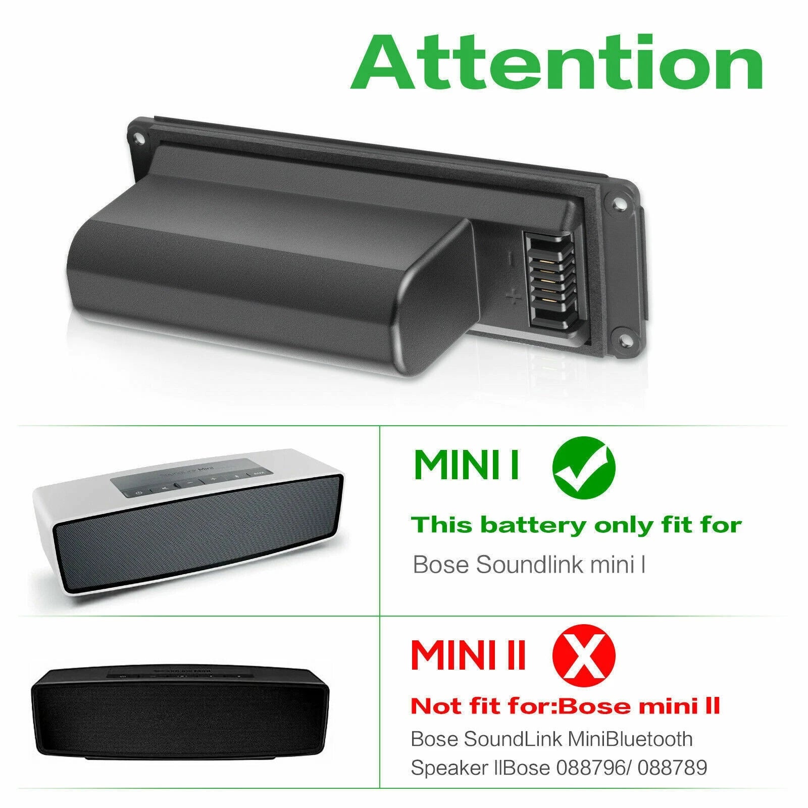 For Battery Bose Soundlink Mini 1 ONE Speaker Model 061384 061385 061386 22WH