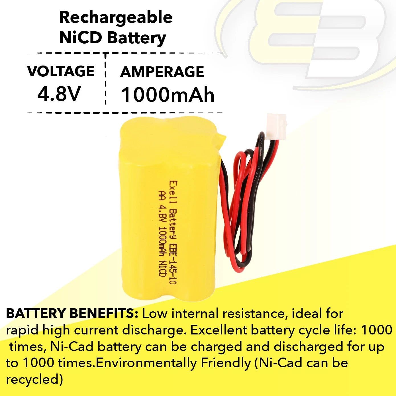10pc Emergency Lighting Battery Fits Lithonia D-AA650BX4 Squared Shape Pack