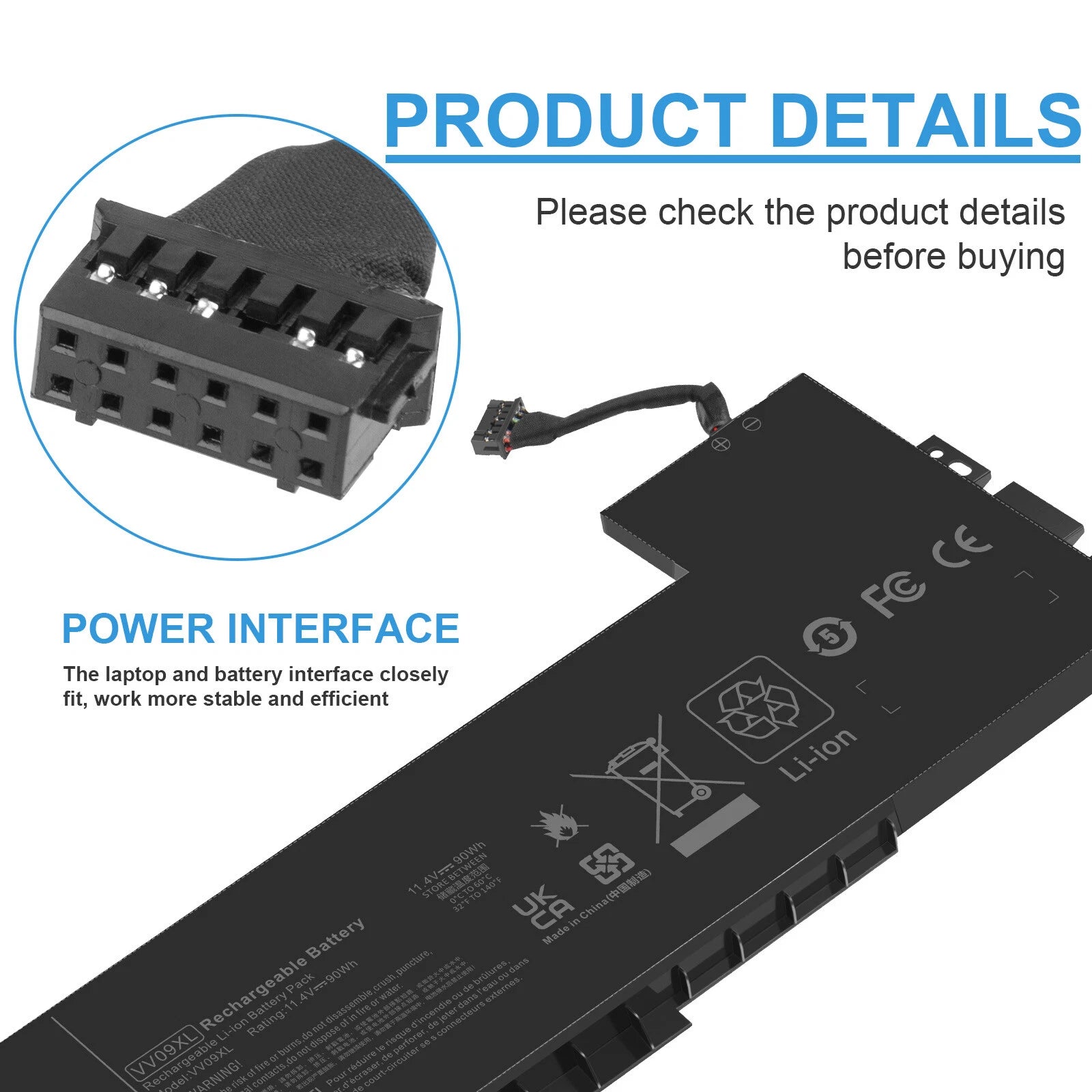VV09XL Battery for HP ZBook 15 G3 G4 Series 808452-001 808452-002 HSTNN-DB7D