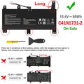 Battery C41N1731-2 For ASUS ROG Strix G512L G531G G532L G712L G731G G732L Series