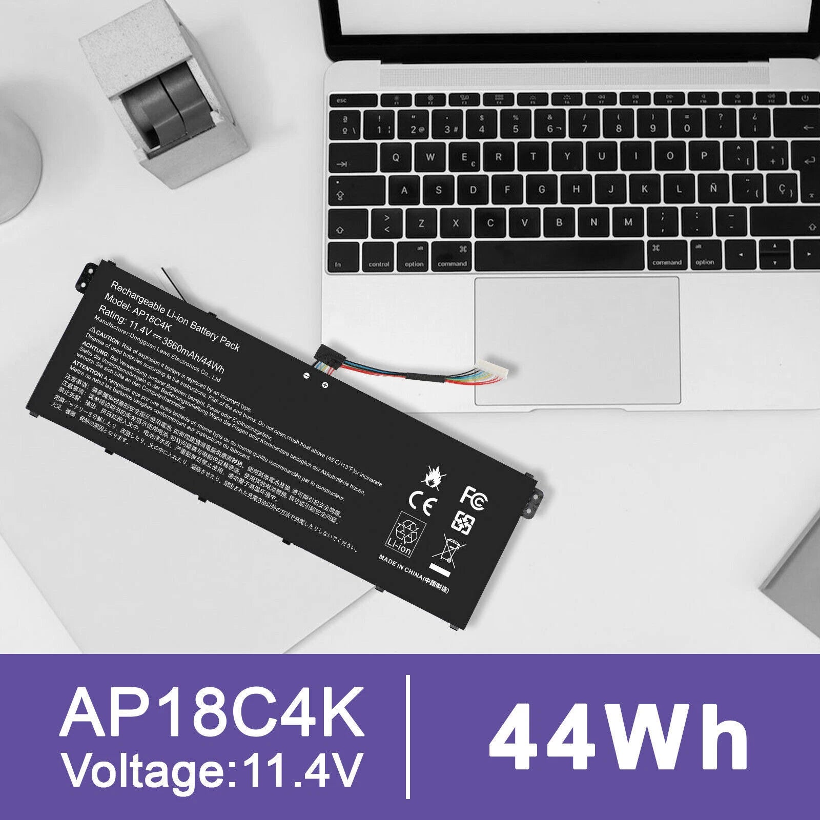 AP18C4K Battery for Acer Aspire 5 A515-43 A515-44 A515-54G SPIN 3 SP314-54G 44Wh