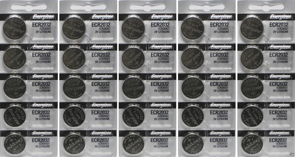 Energizer ECR2032 50 Genuine Fresh Date CR2032 2032 Lithium 3 Volts Batteries