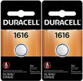 Duracell 1616 DL1616 CR1616 DL1616B2PK Coin Cell Watch Battery 3.0 Volt...