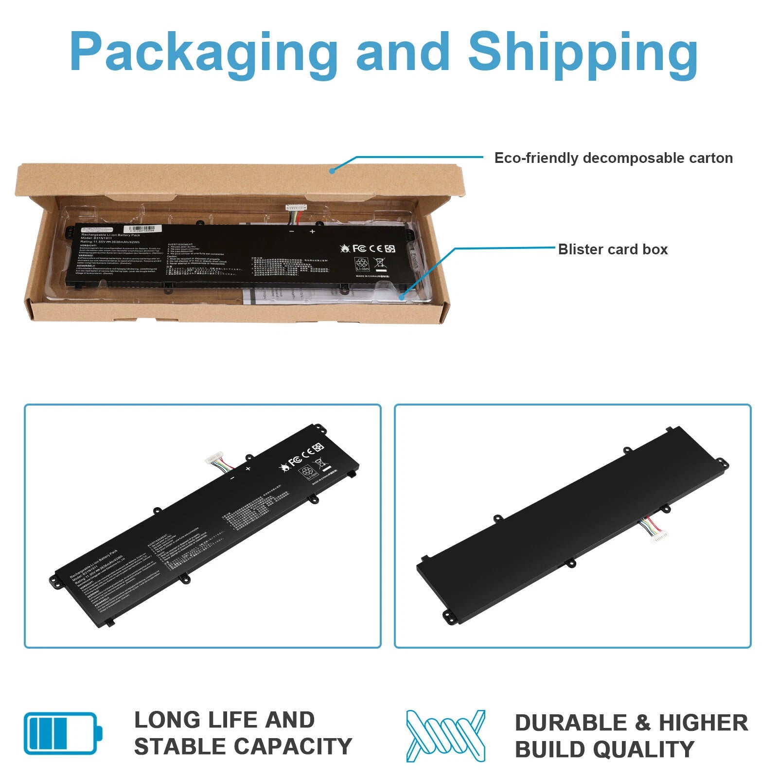 B31N1911 Battery For ASUS VivoBook Flip 14 TM420IA M413 X413 Series C31N1911