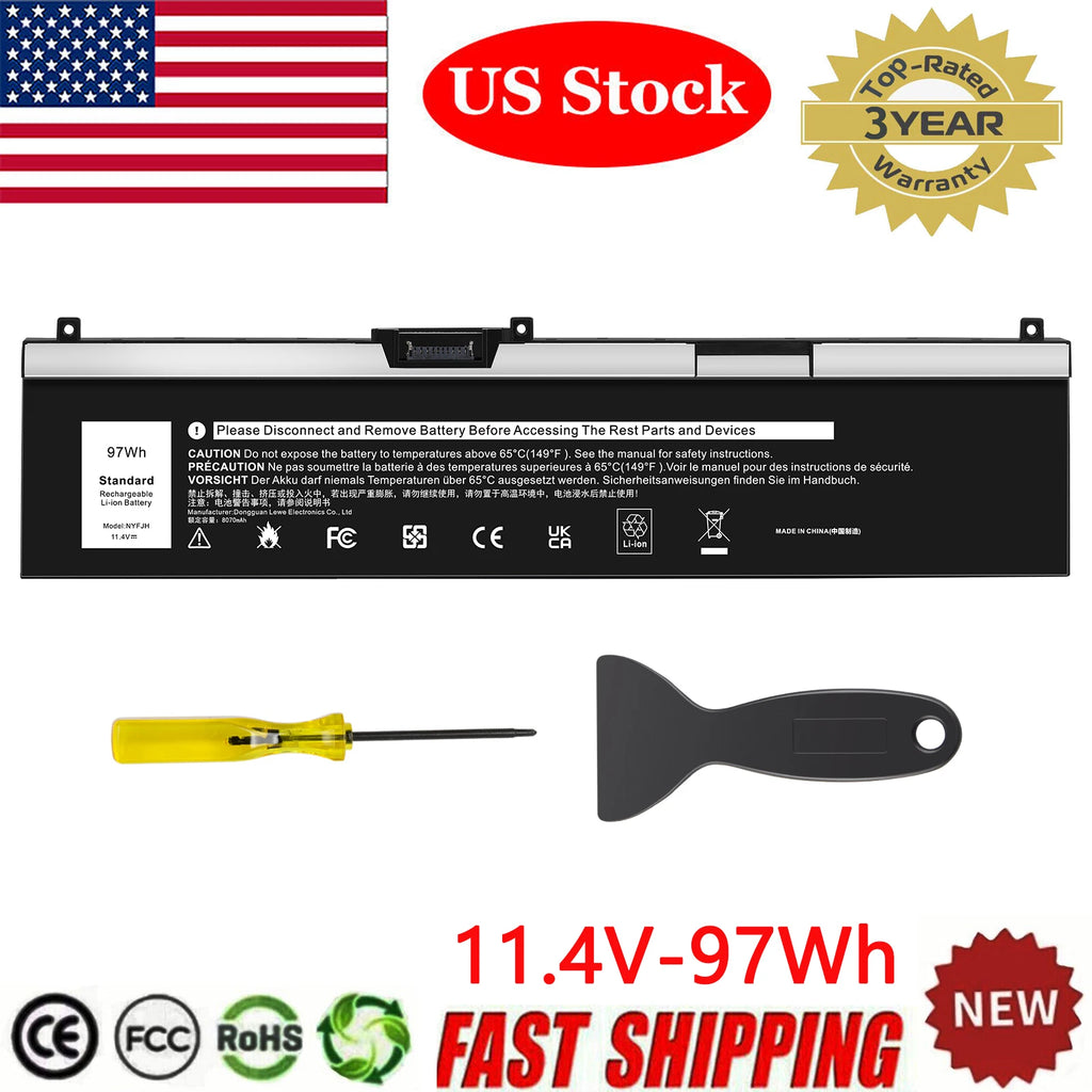 GW0K9 NYFJH 97Wh Laptop Battery for Precision 7330 7530 7540 7730 7740 Series