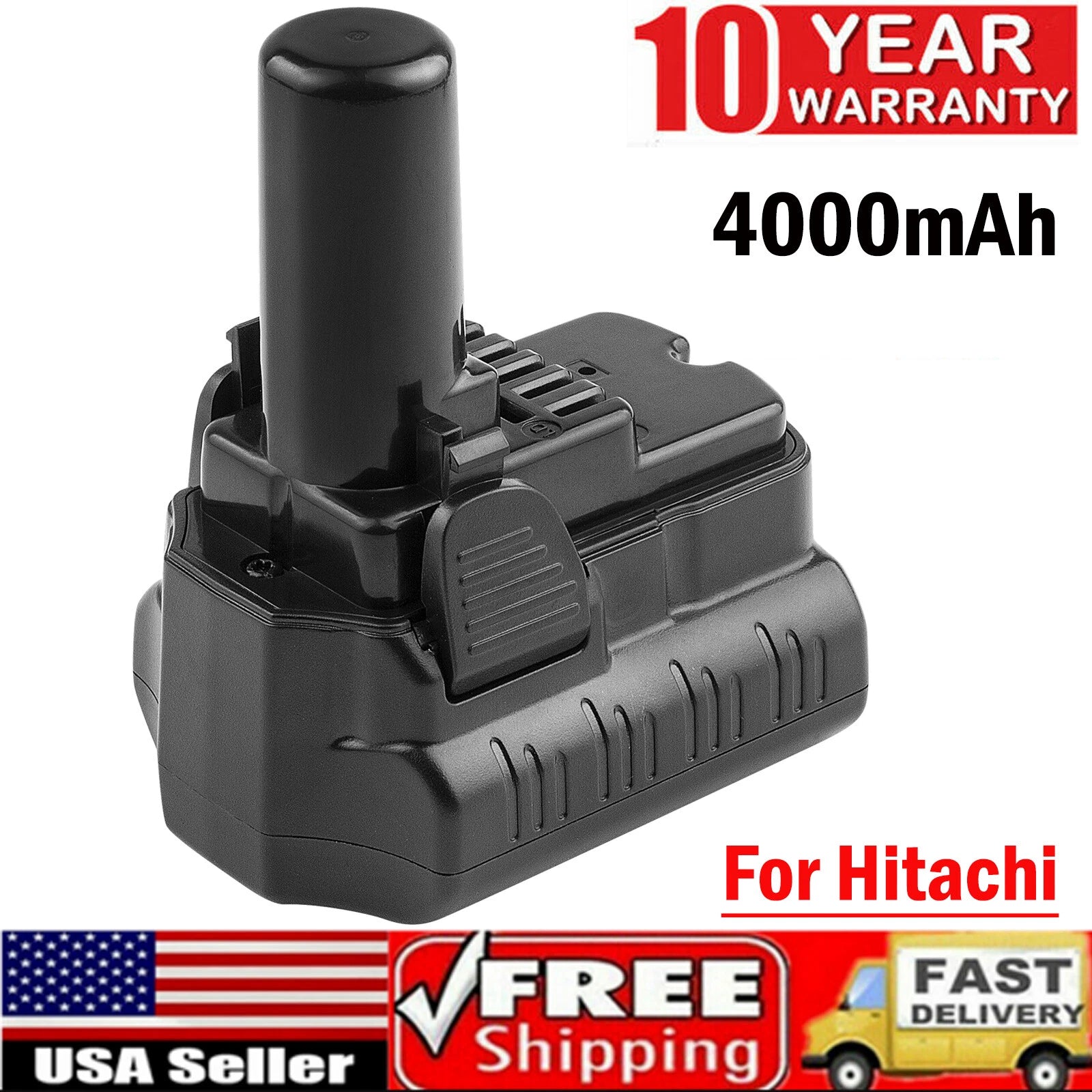 12V 4.0Ah Li-ion Battery For Hitachi BCL1015 BCL1030 329369 329370 329371 329389