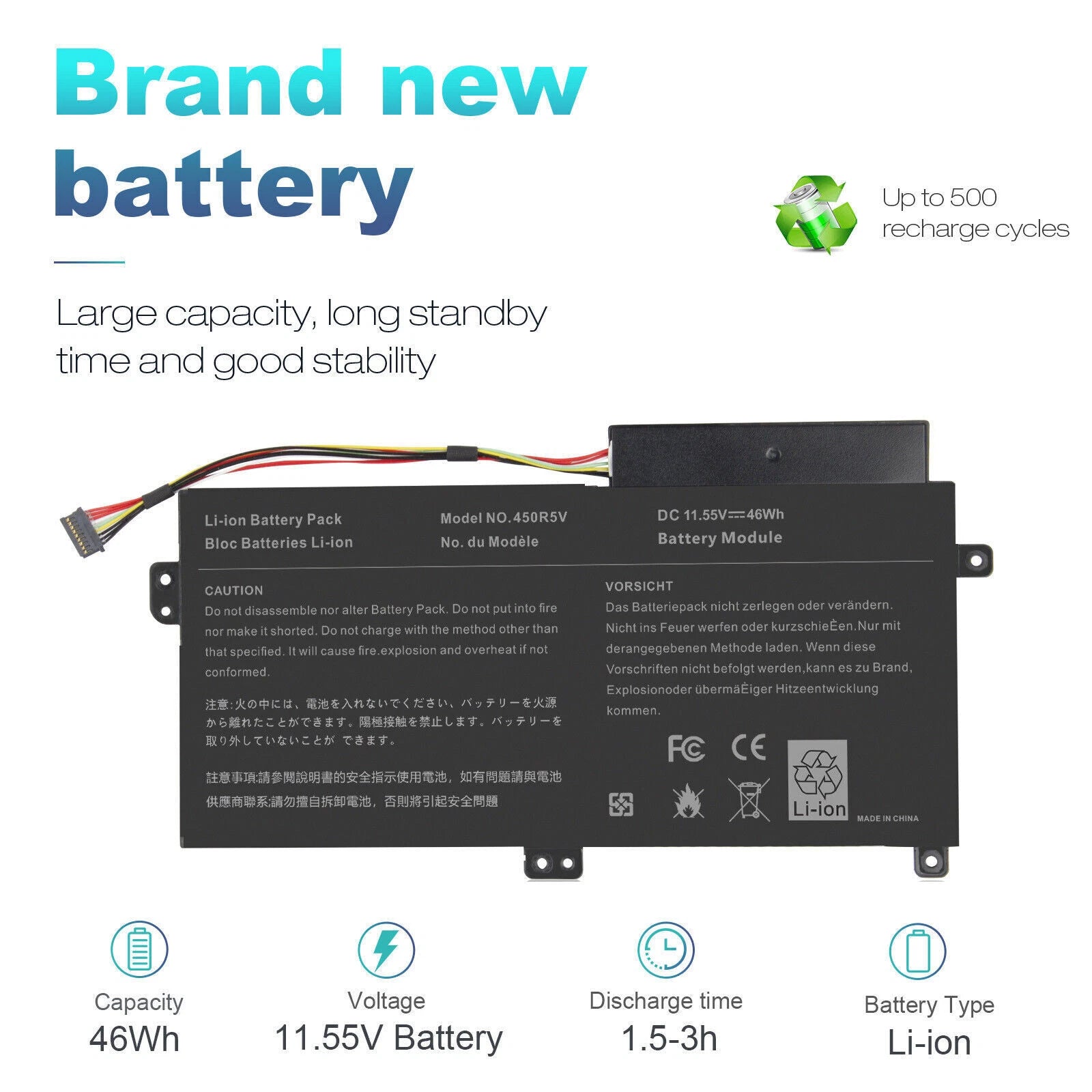 NEW Battery For Samsung ATIV Book 4 450R5V 470R5E NP370R4E NP510R5E AA-PBVN3AB