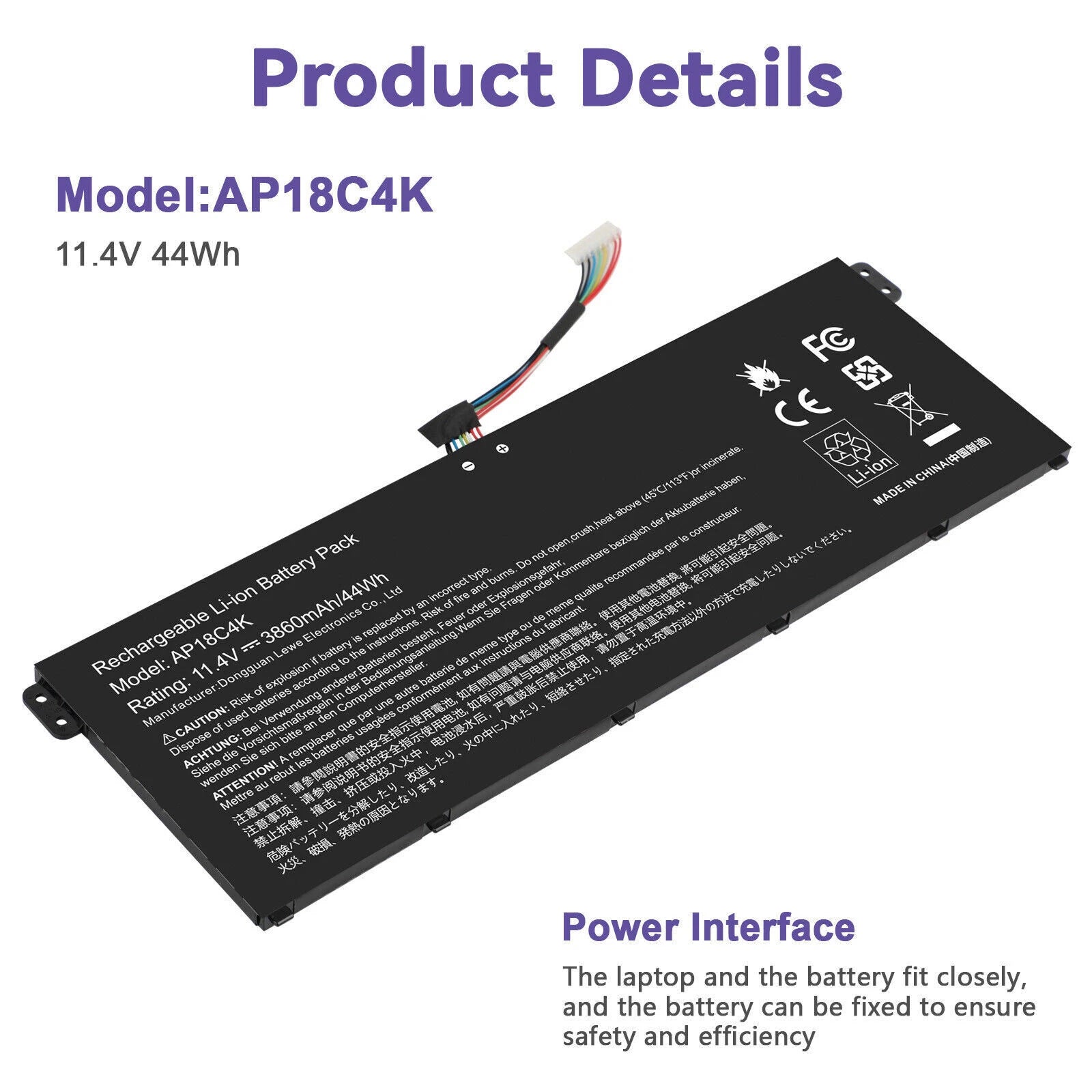 ?AP18C4K Battery for Acer Aspire 5 A515-43 A515-43G A515-44 A515-44G SP314-54N