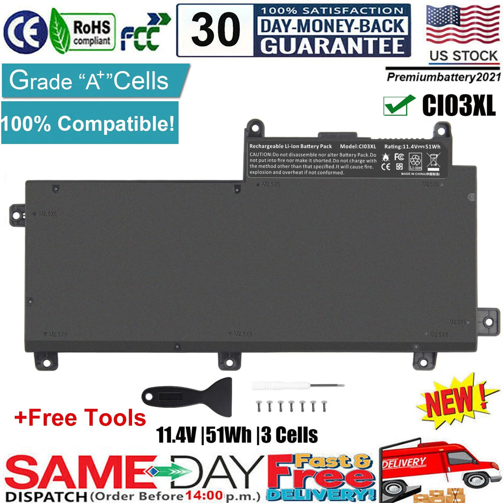 Laptop Battery For HP ProBook 640 G2,645 G2,650 G2,655 G2,C103XL,HSTNN-UB6Q US