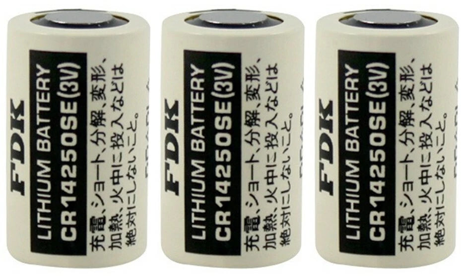 3 FDK 14250 CR14250SE 1/2 AA 3V Lithium 850mAh Batteries