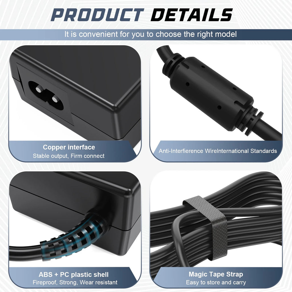 AC Adapter Charger for Samsung CF390 CF391 CF398 CF591 Monitor Power Cord