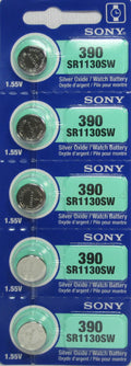 10 Sony Silver Oxide SR1130SW SR1130W SR1130 1.55V Watch Battery (2 x 5)