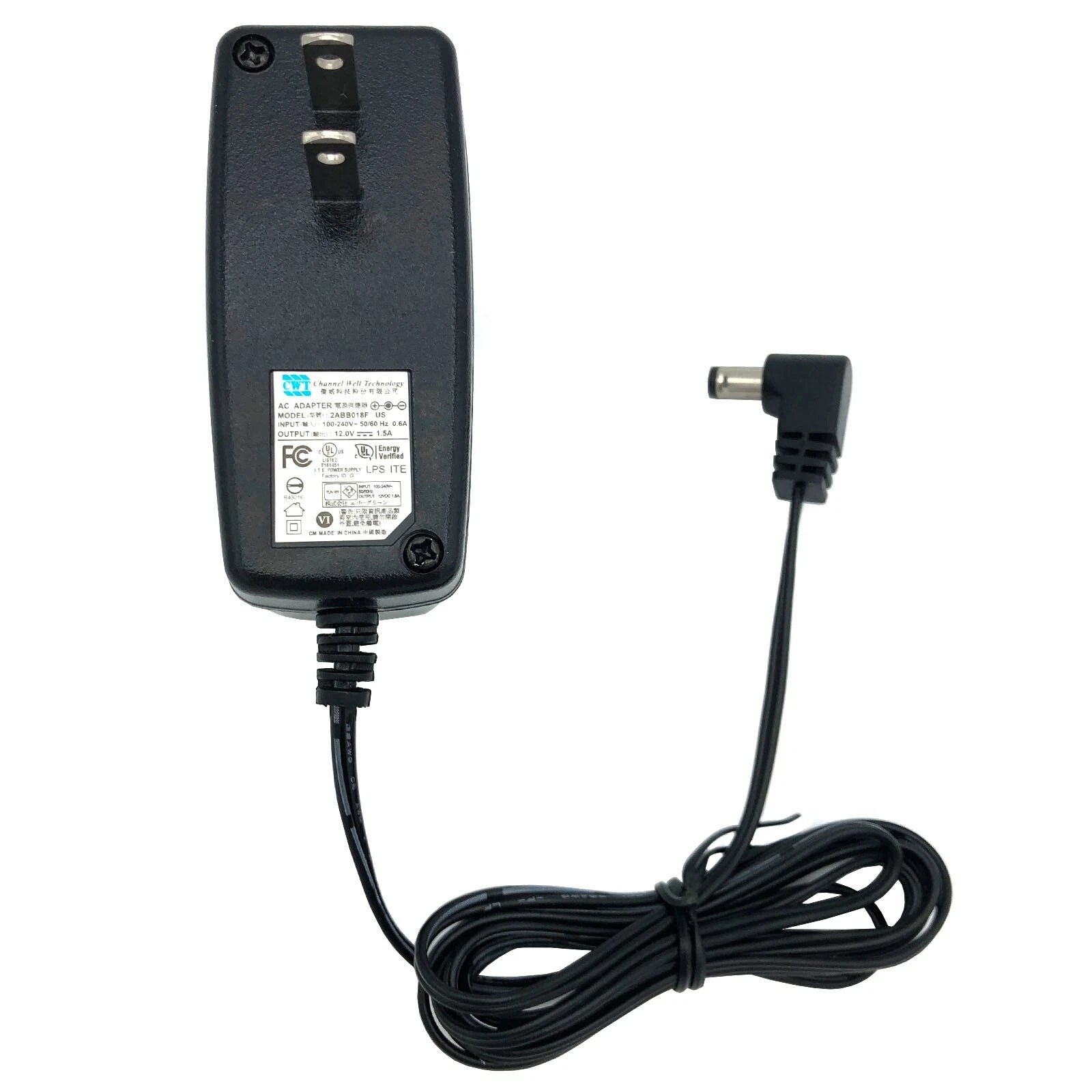 NEW Original CWT 2ABB018F US 12V 1.5A 18W Power Supply Wall Adapter 5.5x2.5mm