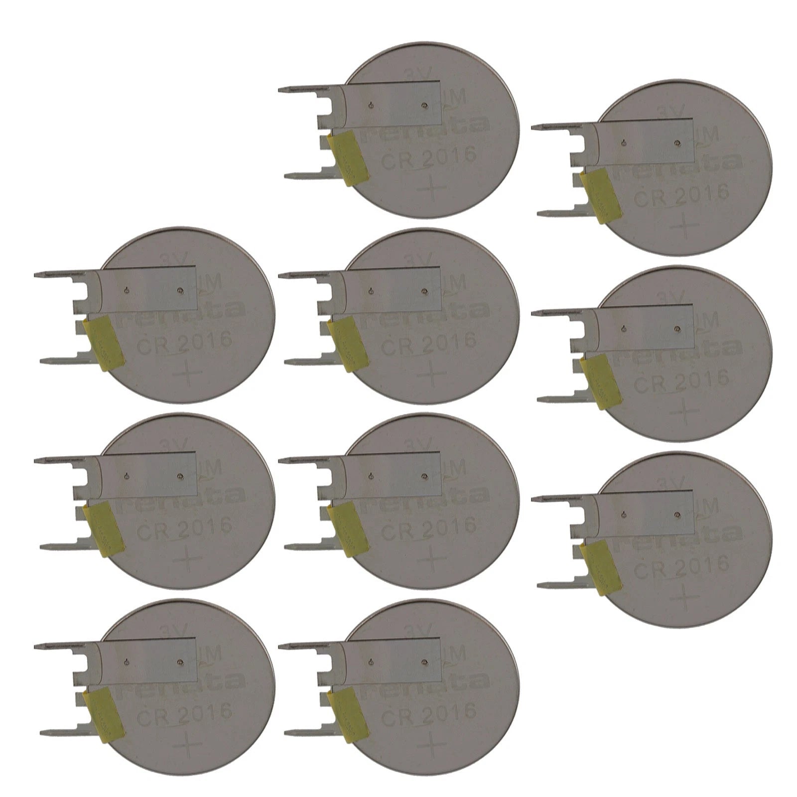 10x CR2016FV-MFR 3V Lithium Coin Battery VERT 2-PIN for Pentium Boards