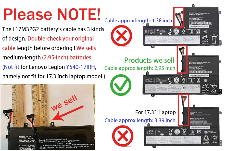 ?Battery for Lenovo Legion Y540-15IRH Y545-PG0 Y7000 L17L3PG1 L17M3PG1 L17M3PG2