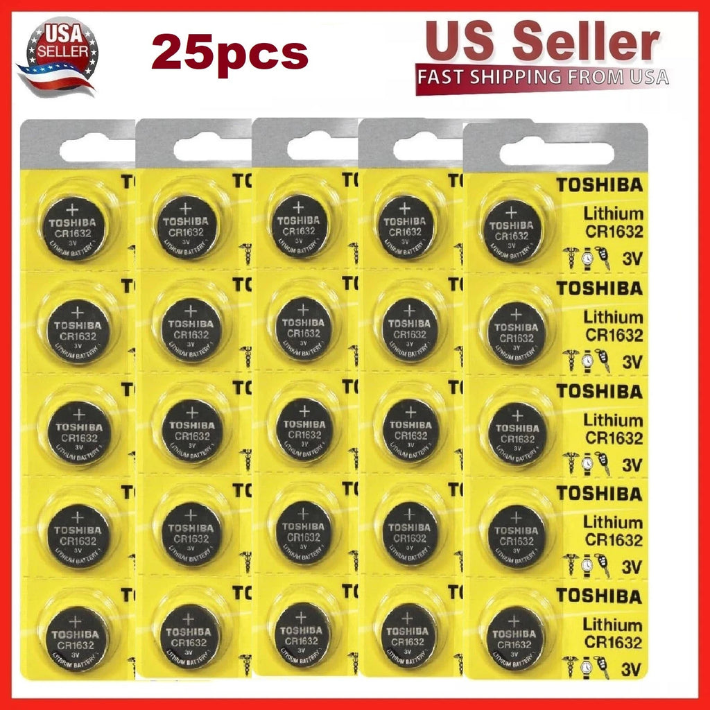 25 x New Original Toshiba CR1632 3V Lithium Coin Cell Battery (25 Batteries)