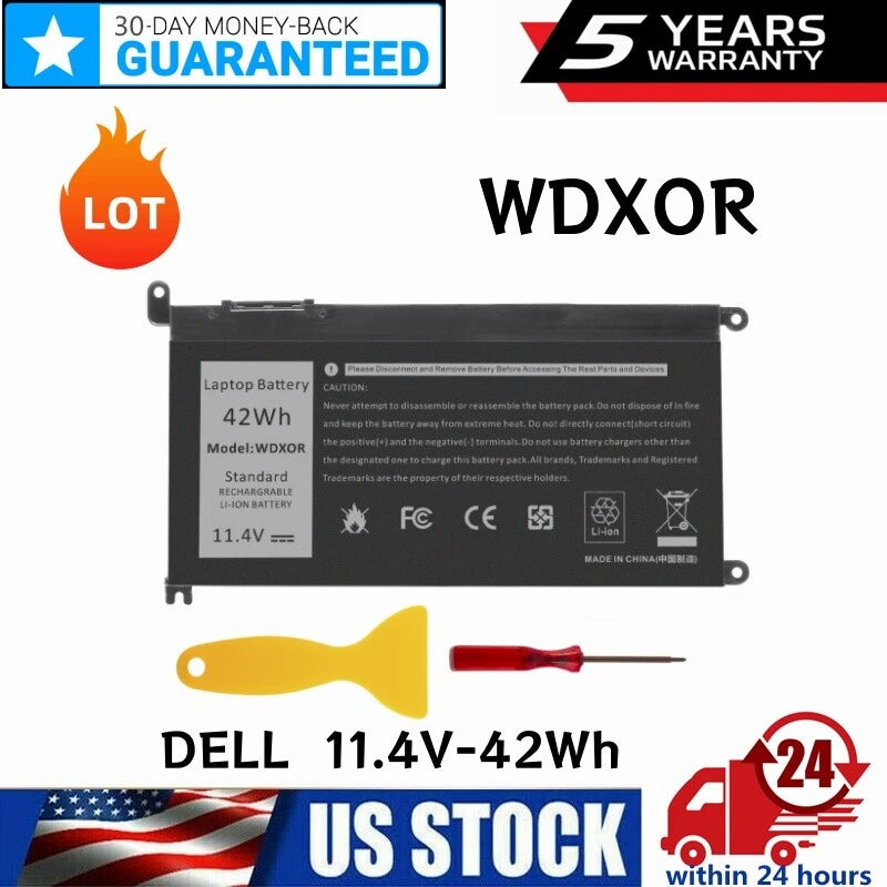 Lot WDX0R Battery For Dell Inspiron 5368 5378 5379 7368 7375 7378 5568 42Wh