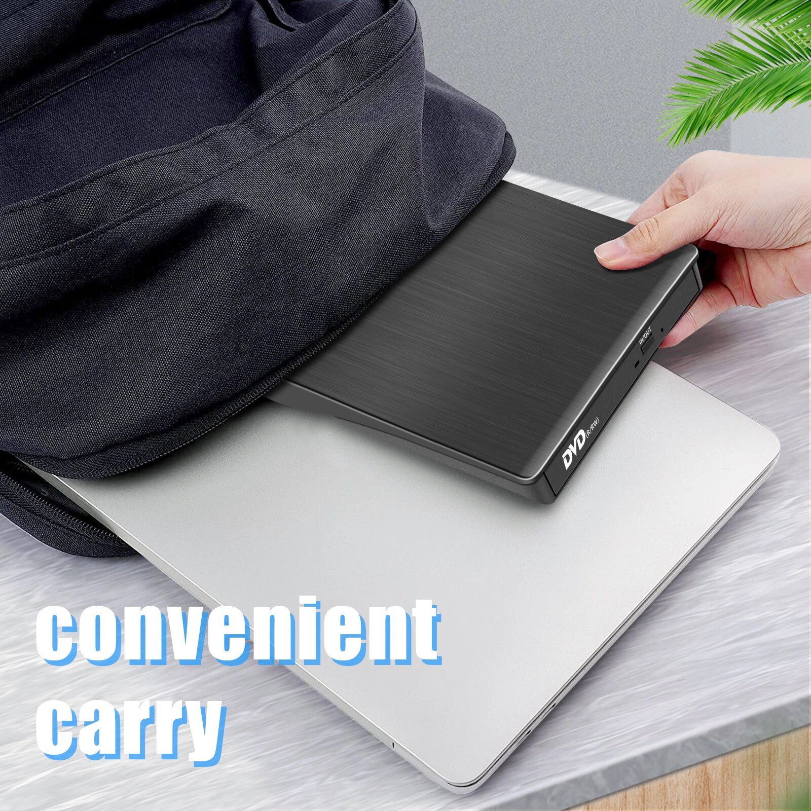 USB External DVD Drive CD Player PC DVD+RW ROM CD-RW Burner For Macbook Desktop