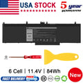 WJ5R2 4F5YV 6 Cell Laptop Battery for Dell Latitude E5570 Precision 3510 84Wh