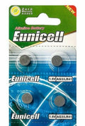 LR41 EUNICELL 192 (4 piece) LR41 AG3 392A 192 SR41 LR736 392 Alkaline Battery
