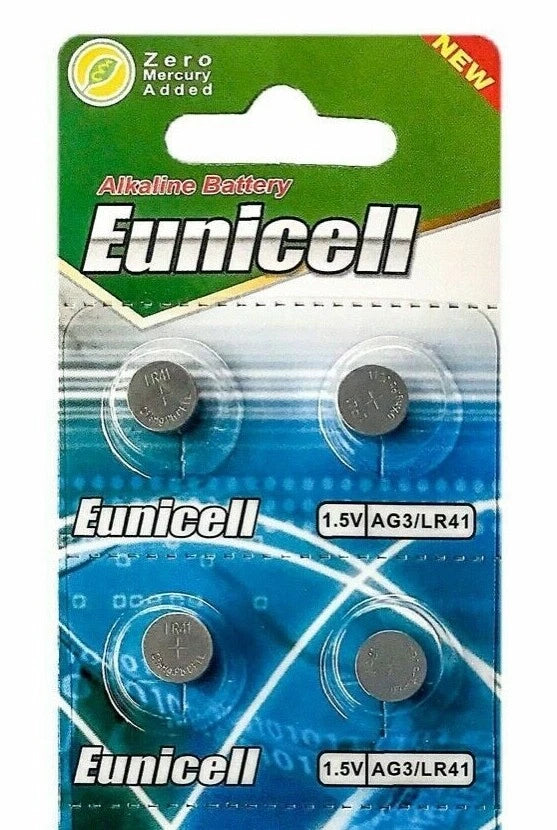 LR41 EUNICELL 192 (4 piece) LR41 AG3 392A 192 SR41 LR736 392 Alkaline Battery