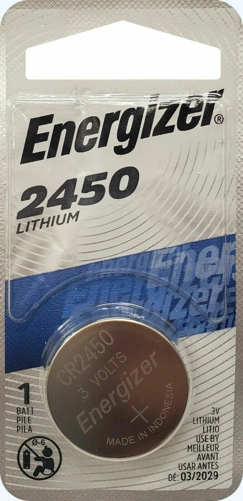 12 Pcs Energizer CR2450 ECR2450 CR 2450 3V Lithium Coin Cell Button Battery