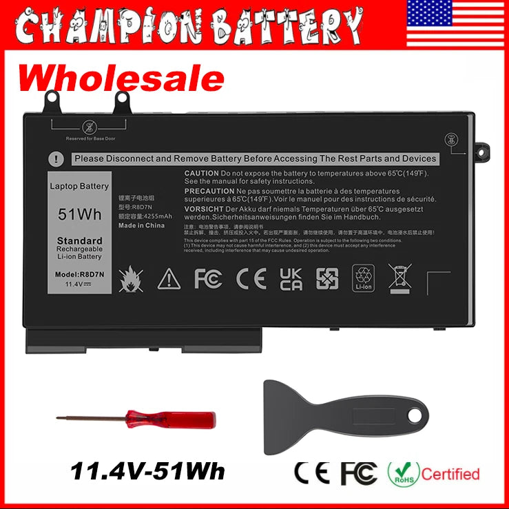 Lot R8D7N Battery For Dell Precision 3540 Latitude 5400 5500 7590 7591 7791 2IN1