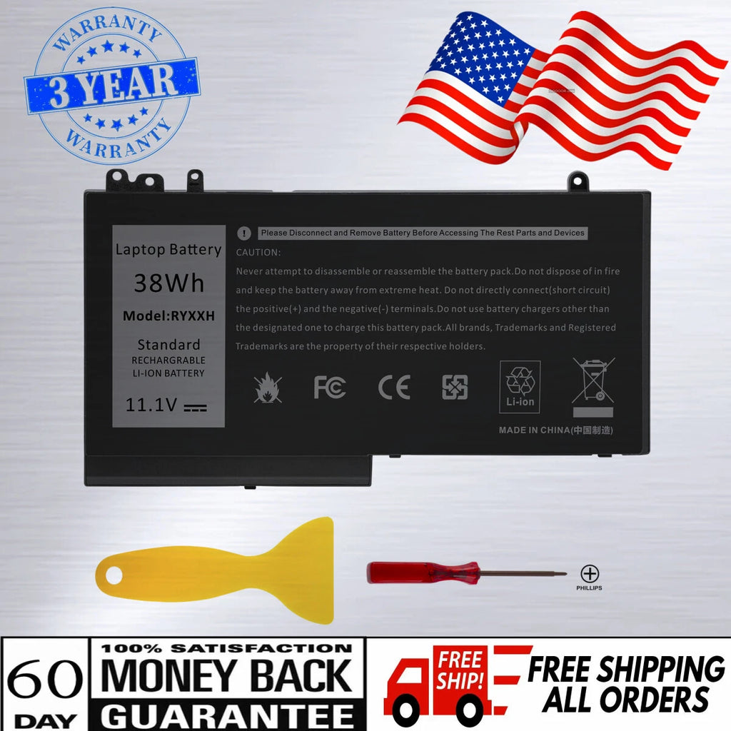 38Wh RYXXH Battery For DELL Latitude 3150 3160 E5250 E5450 E5550 9P4D2 R5MD0