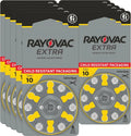 60 RAYOVAC EXTRA Advance Hearing AID Batteries SIZE 10 10 Packs of 6 Batteries