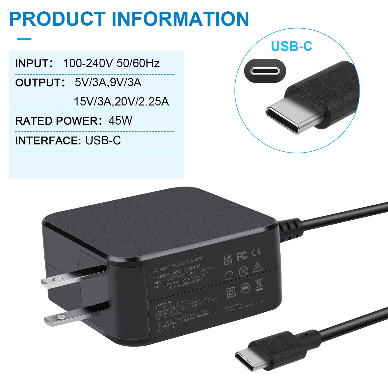 Adapter Charger For Samsung Chromebook Plus V2 XE520QAB XE521QAB XE525QBB B