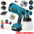 High Pressure Cordless Paint Sprayer Electric Spray Gun Battery for Makita 18V