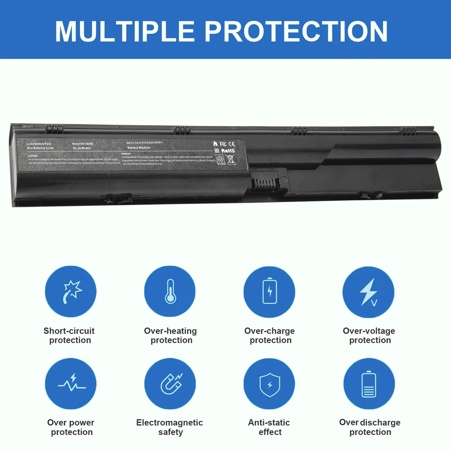 4431s Battery for HP ProBook 4330s 4331s 4430s 4435s 4436s Series LC32BA122 58Wh