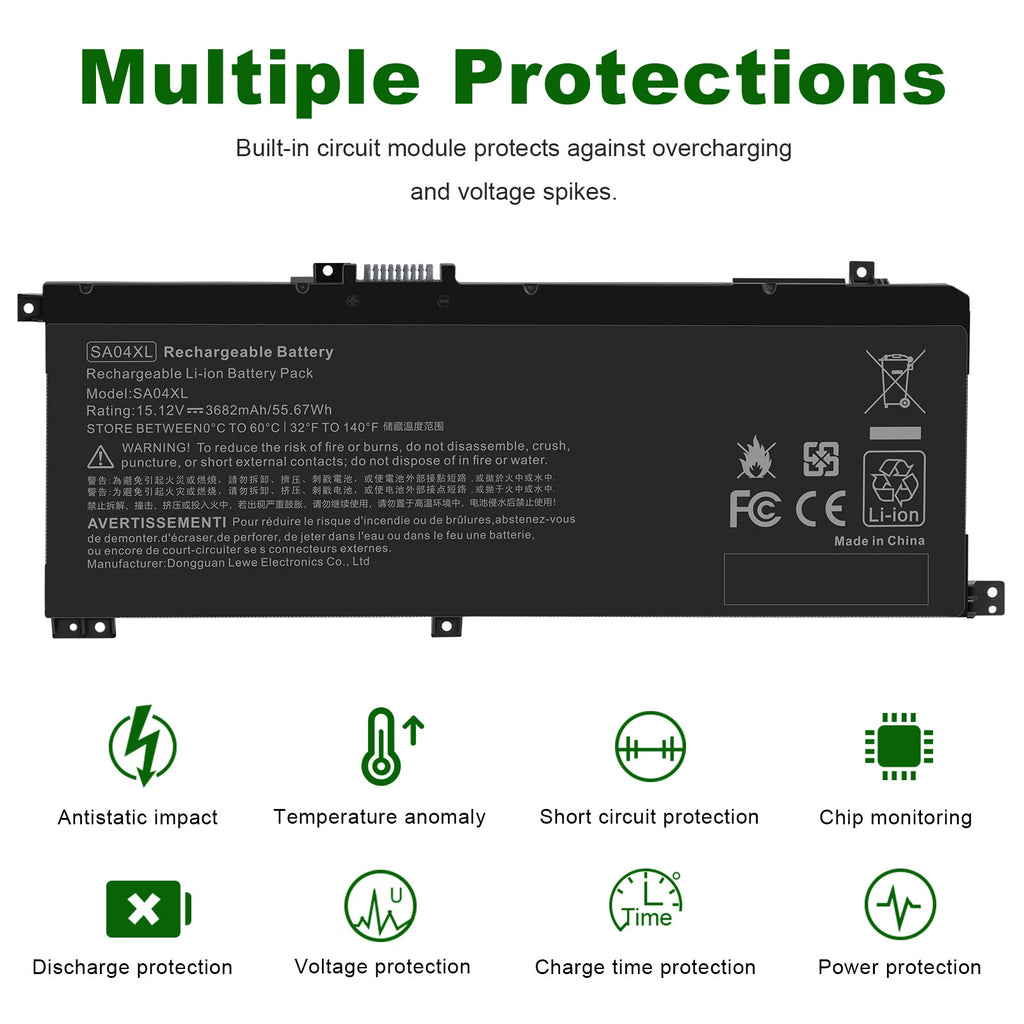 SA04XL SAO4XL Battery for HP ENVY X360 15-DR 15-DS L43248-AC2 HSTNN-OB1G