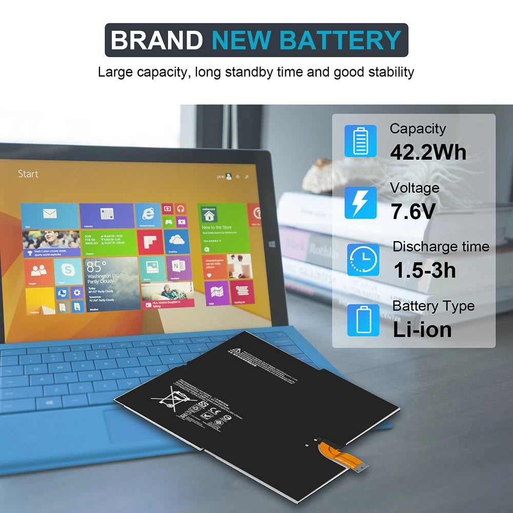 G3HTA005H G3HTA009H Battery for Microsoft Surface Pro 3th Gen 1631 Tablet 42.2Wh