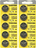 Toshiba Genuine Fresh Date CR2032 2032 Lithium 3V Batteries Exp 2030 (10 pieces)