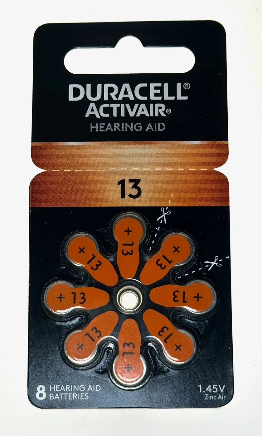 Duracell Activair Hearing Aid Batteries: Size 13 (60 Batteries) Fresh Exp:2029