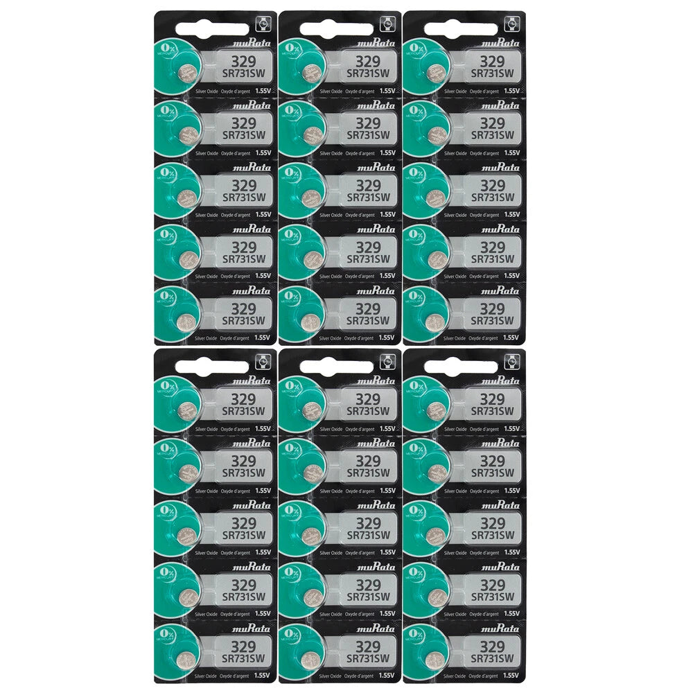 Murata 329 SR731SW SR 1.55V Silver Oxide Watch (30 Batteries)